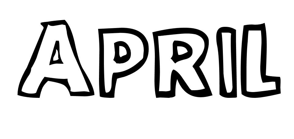 Coloriage April - Prénom à imprimer