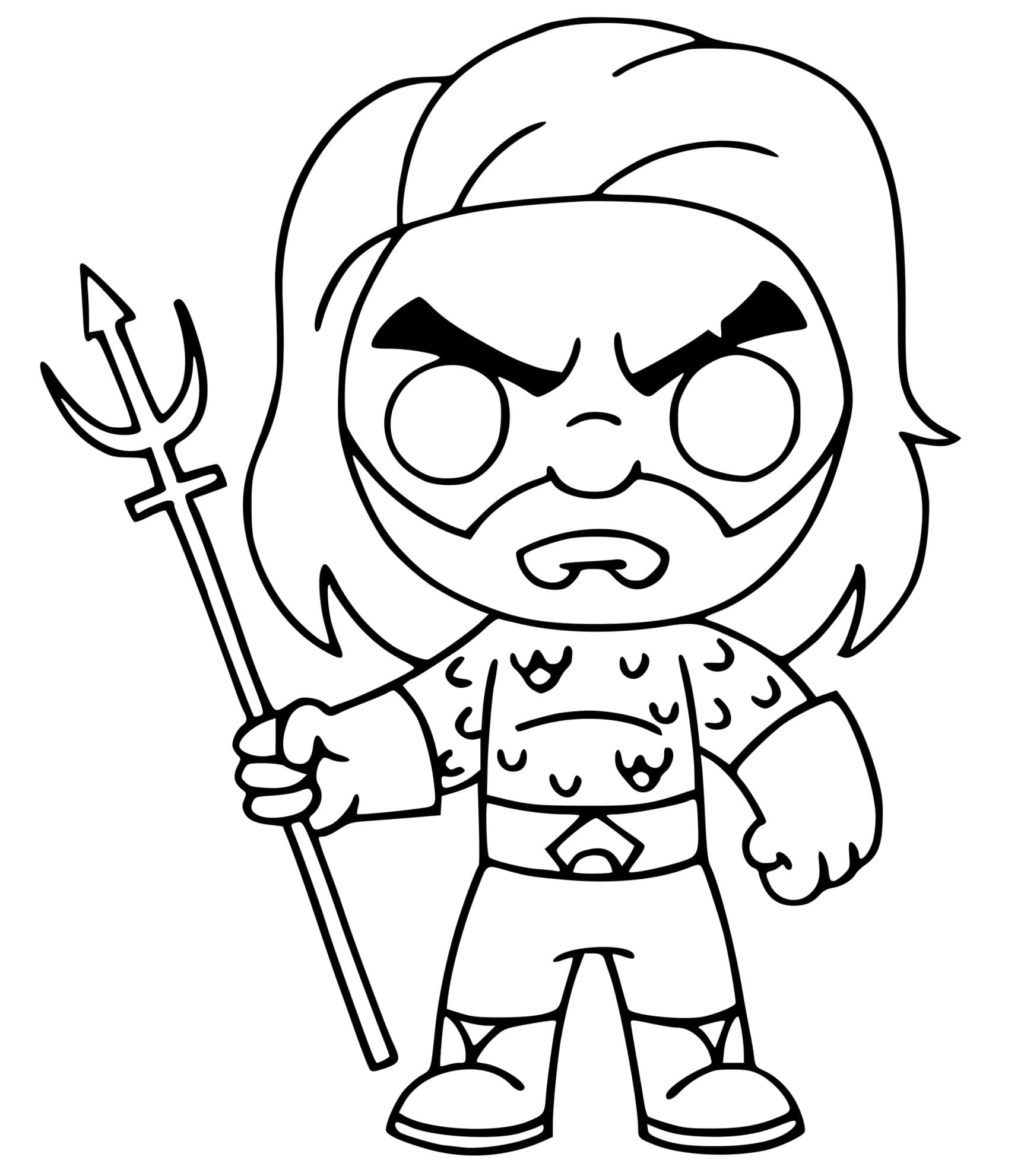 Coloriage Aquaman Fortnite - Fortnite à imprimer