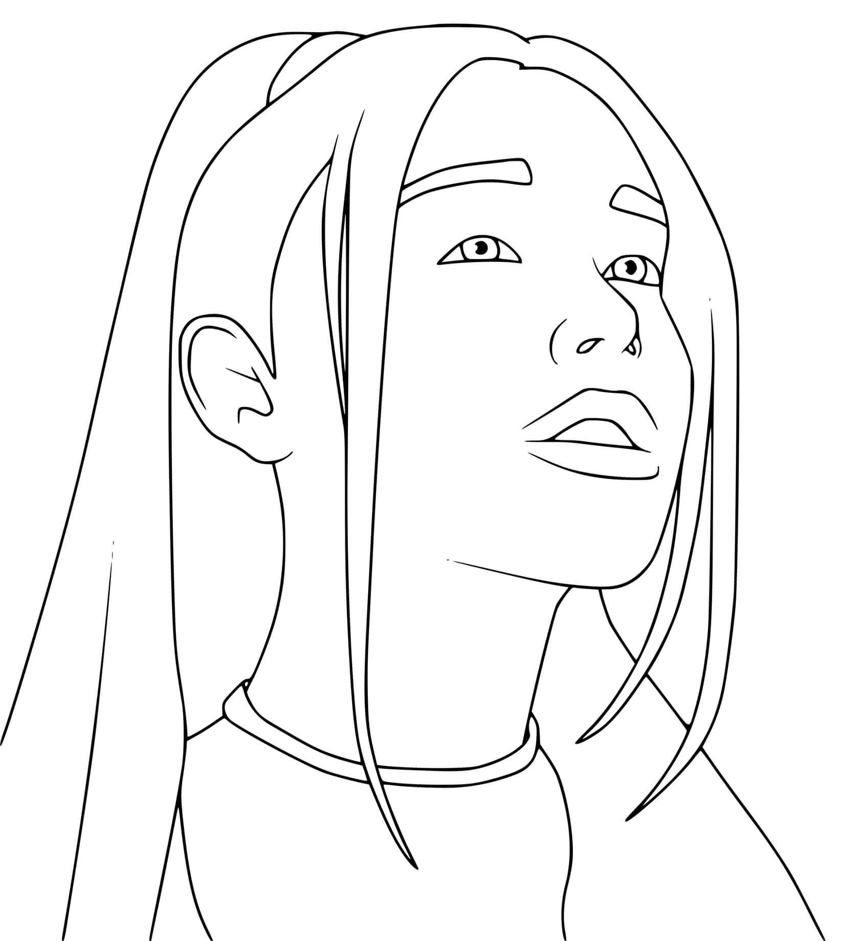 Coloriage Ariana Grande Actrice Et Chanteuse Américaine - Célébrité à imprimer
