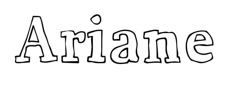 Coloriage Ariane - Prénom à imprimer