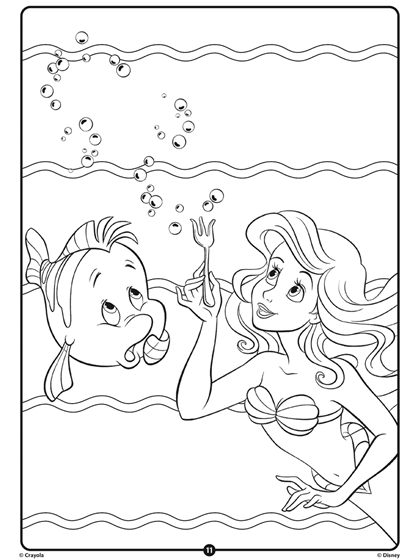 Coloriage Ariel Disney Princess Crayola - Crayola à imprimer
