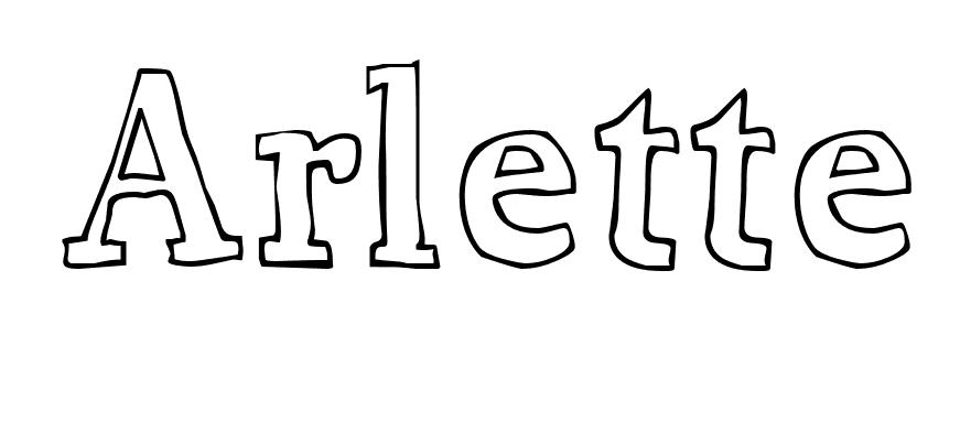 Coloriage Arlette - Prénom à imprimer