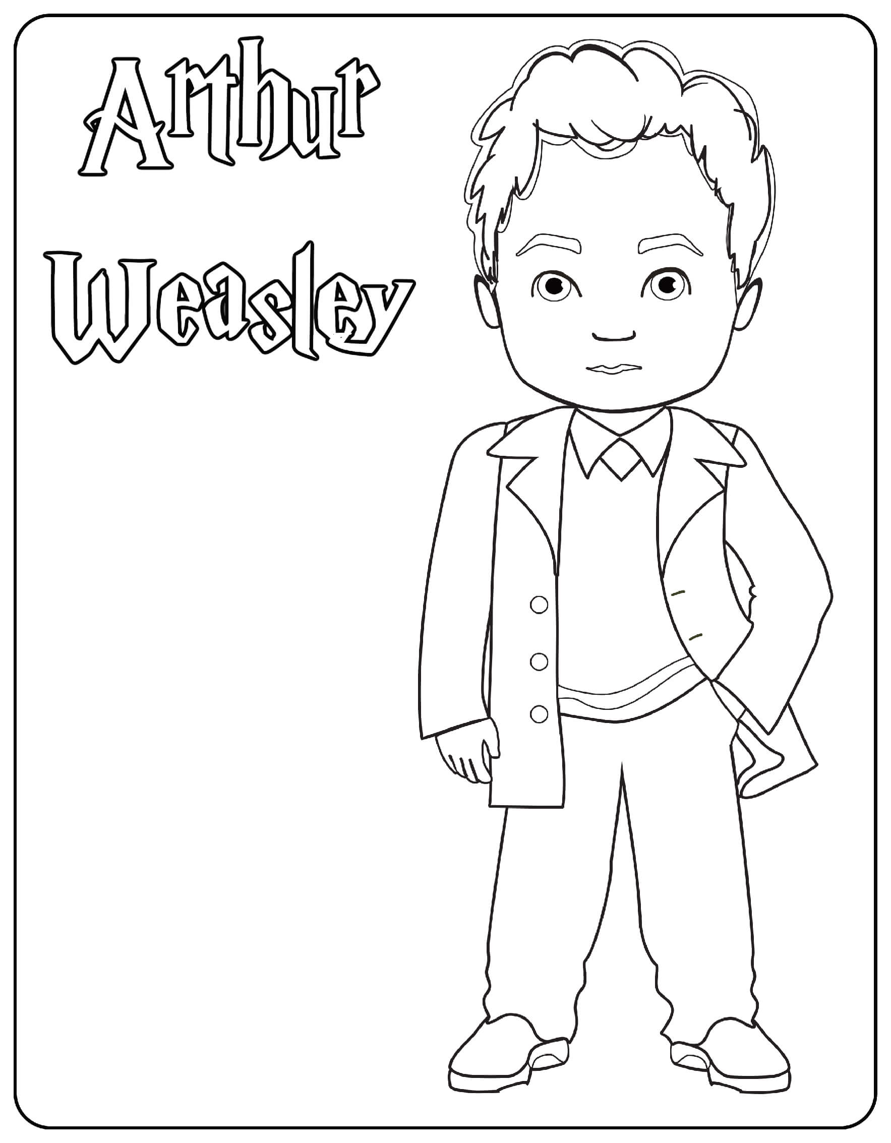 Coloriage Arthur Weasley - Harry potter à imprimer