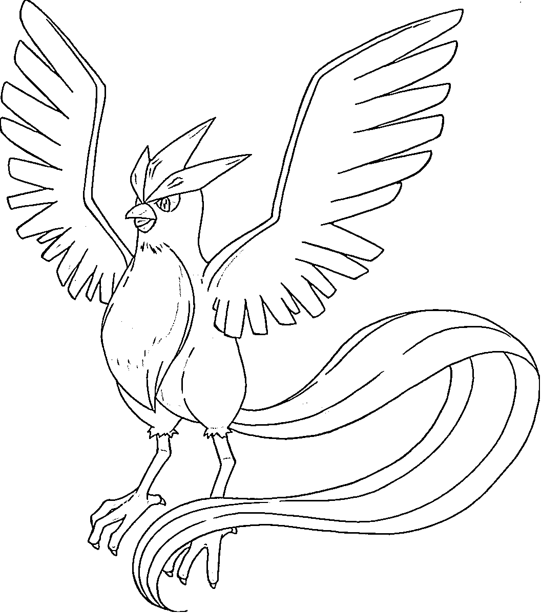 Coloriage Artikodin légendaire glacial Pokémon Gen 1 - Pokémon légendaire à imprimer