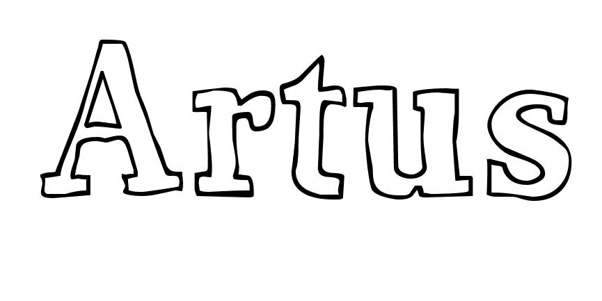 Coloriage Artus - Prénom à imprimer