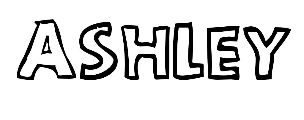 Coloriage Ashley - Prénom à imprimer
