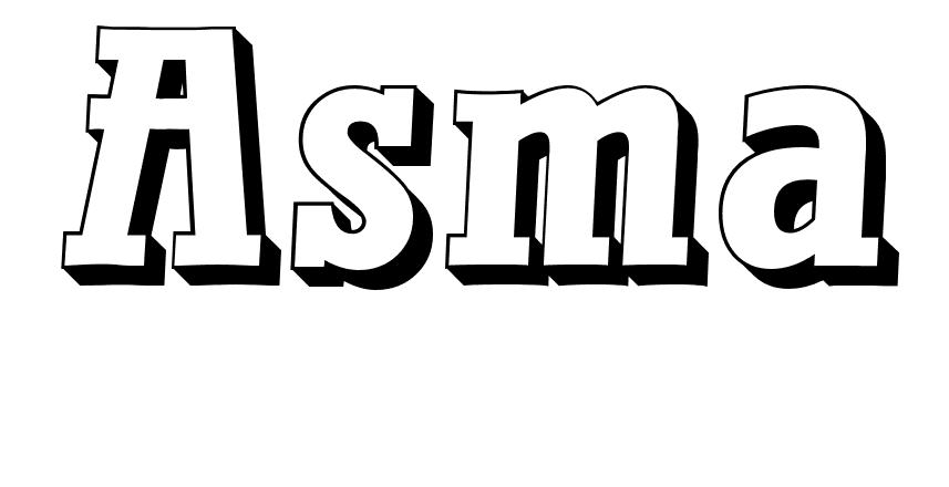 Coloriage Asma - Prénom à imprimer