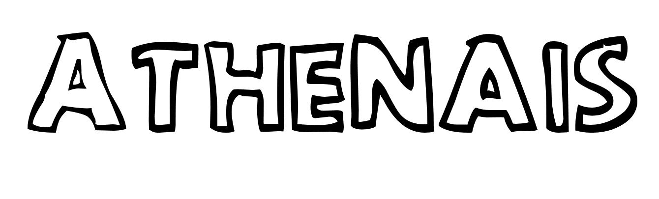 Coloriage Athenais - Prénom à imprimer