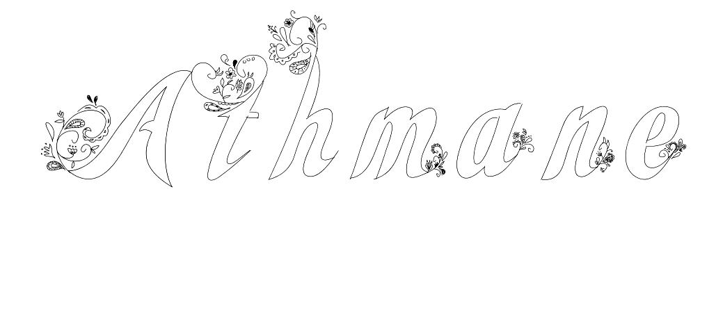 Coloriage Athmane - Prénom à imprimer