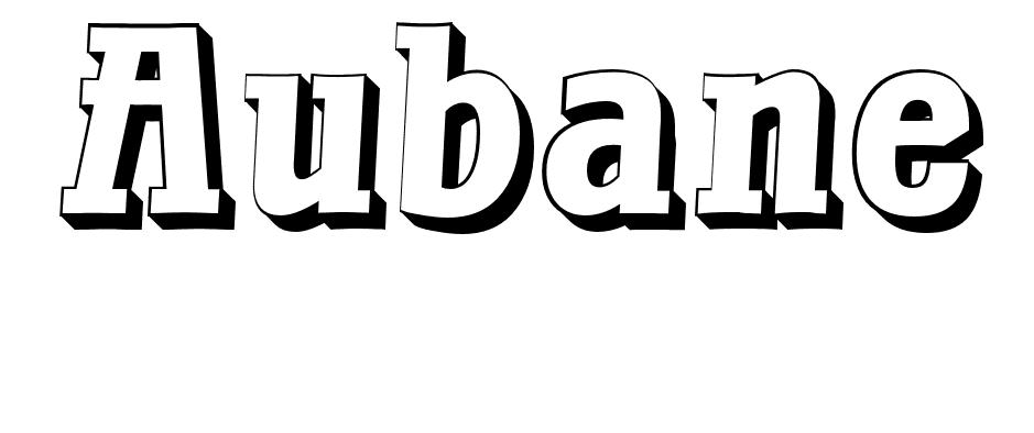 Coloriage Aubane - Prénom à imprimer