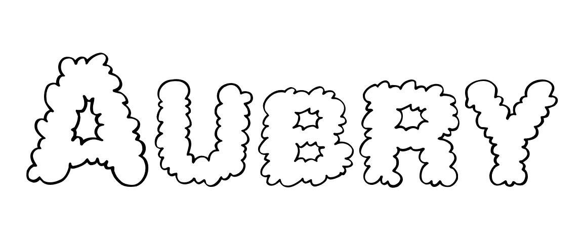 Coloriage Aubry - Prénom à imprimer