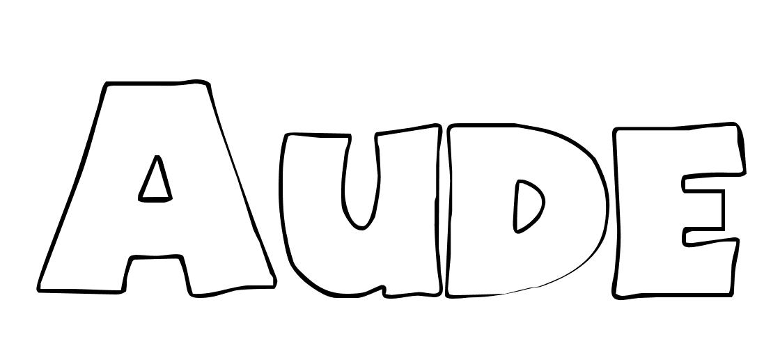 Coloriage Aude - Prénom à imprimer