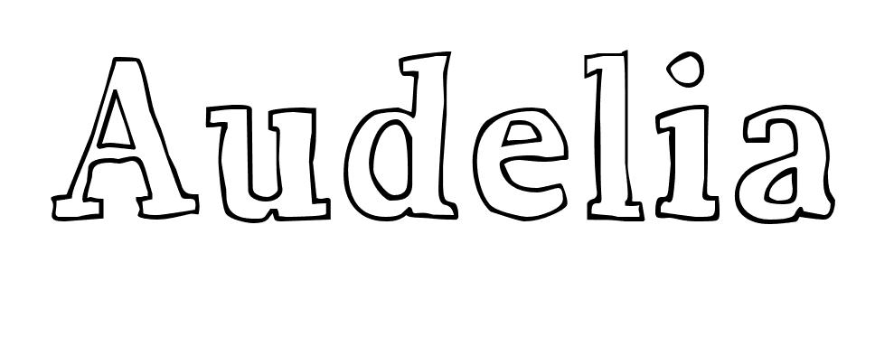 Coloriage Audelia - Prénom à imprimer