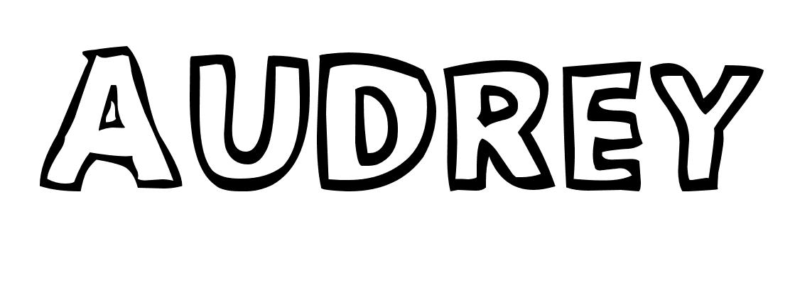 Coloriage Audrey - Prénom à imprimer
