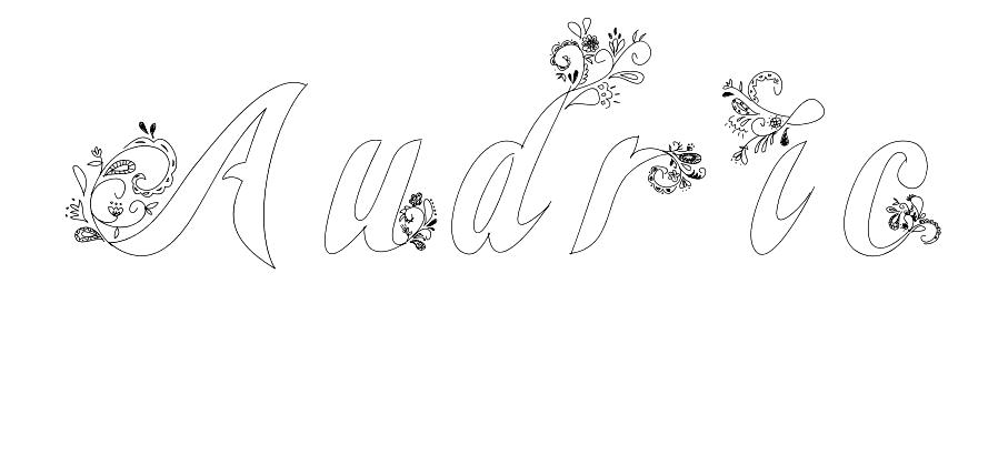 Coloriage Audric - Prénom à imprimer