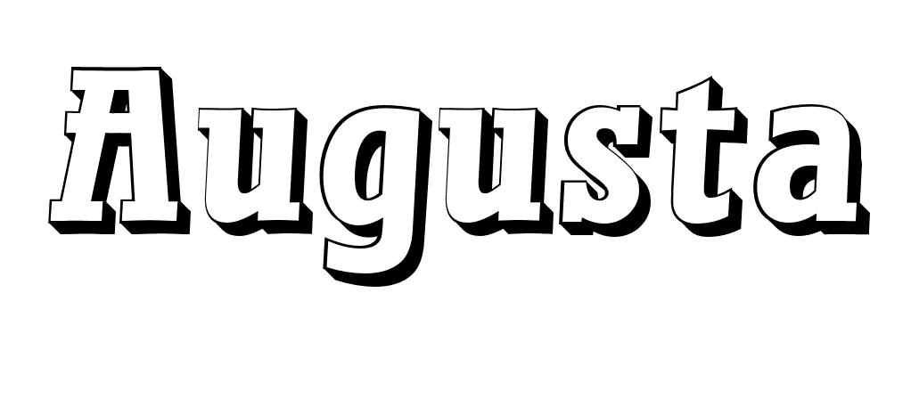 Coloriage Augusta - Prénom à imprimer