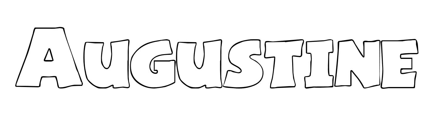Coloriage Augustine - Prénom à imprimer