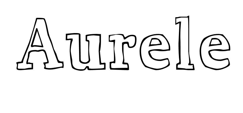 Coloriage Aurele - Prénom à imprimer