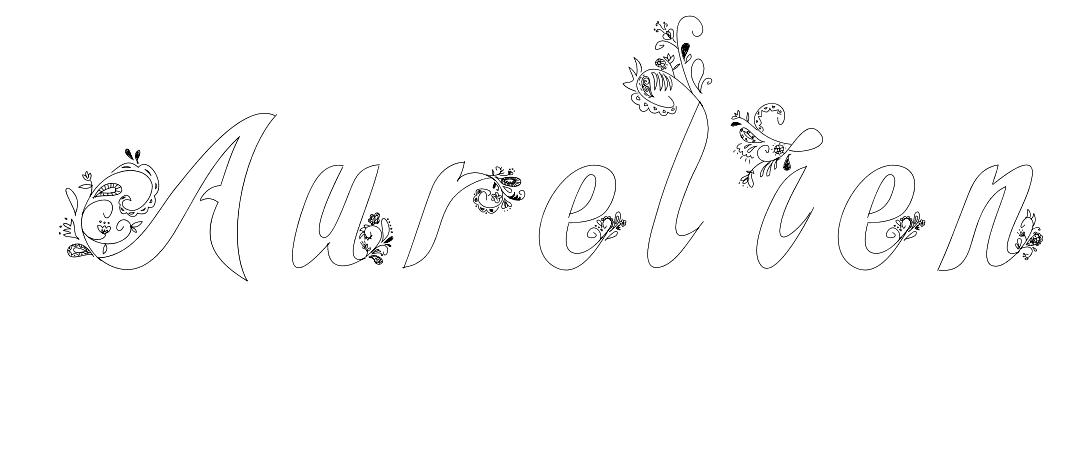 Coloriage Aurelien - Prénom à imprimer