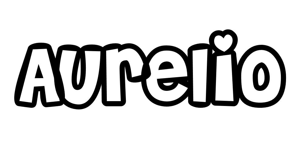 Coloriage Aurelio - Prénom à imprimer
