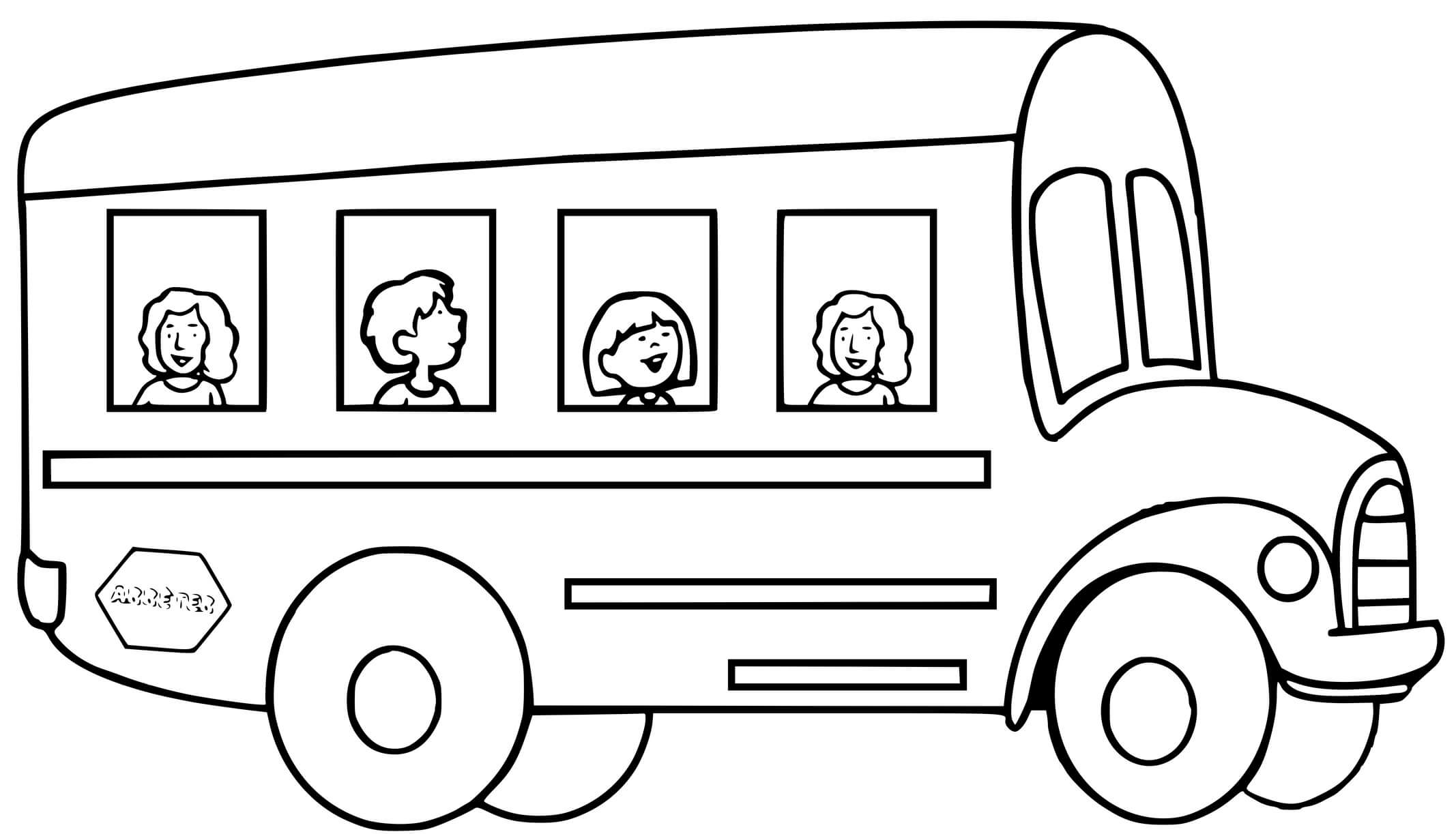 Coloriage Autobus Scolaire Pour Les Enfants - Bus à imprimer