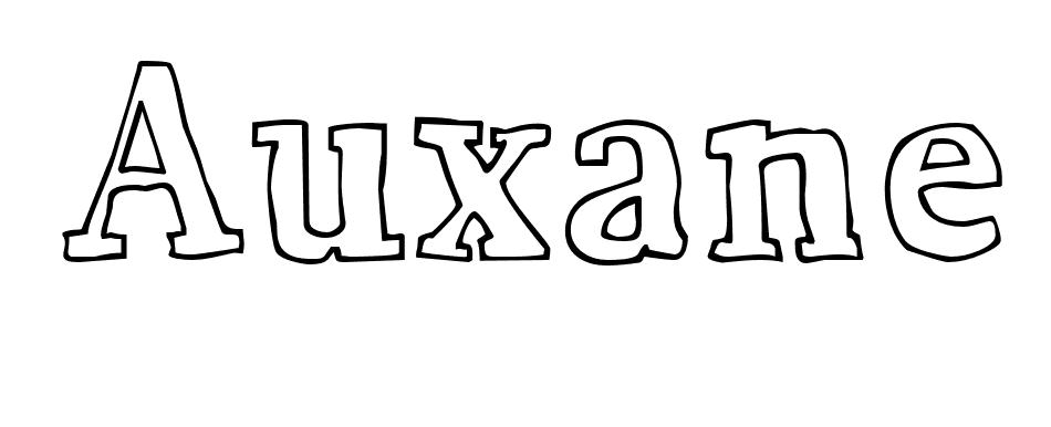 Coloriage Auxane - Prénom à imprimer