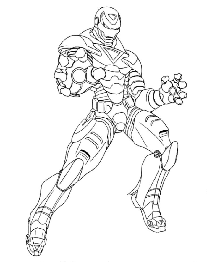 Coloriage Avengers Iron Man - Garçon à imprimer