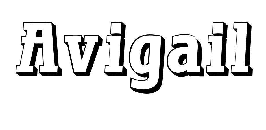 Coloriage Avigail - Prénom à imprimer