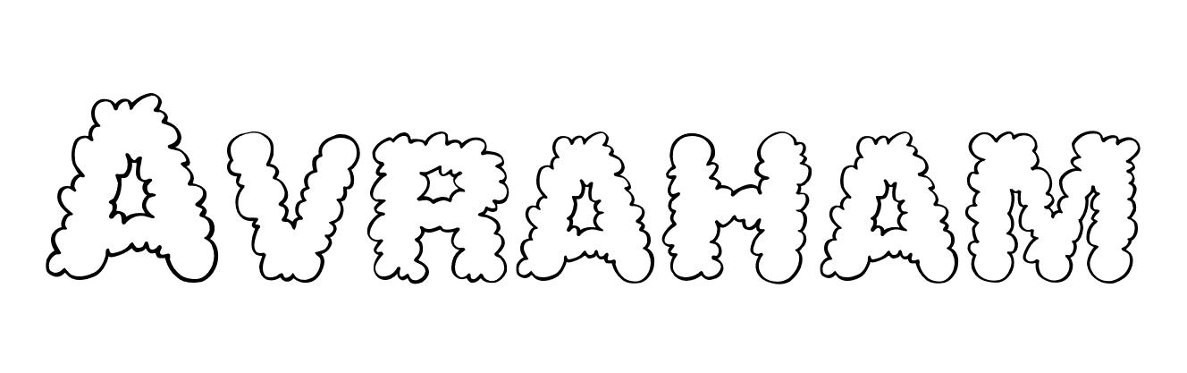 Coloriage Avraham - Prénom à imprimer