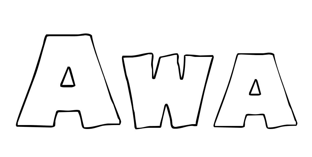 Coloriage Awa - Prénom à imprimer