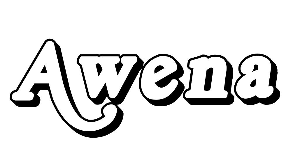 Coloriage Awena - Prénom à imprimer