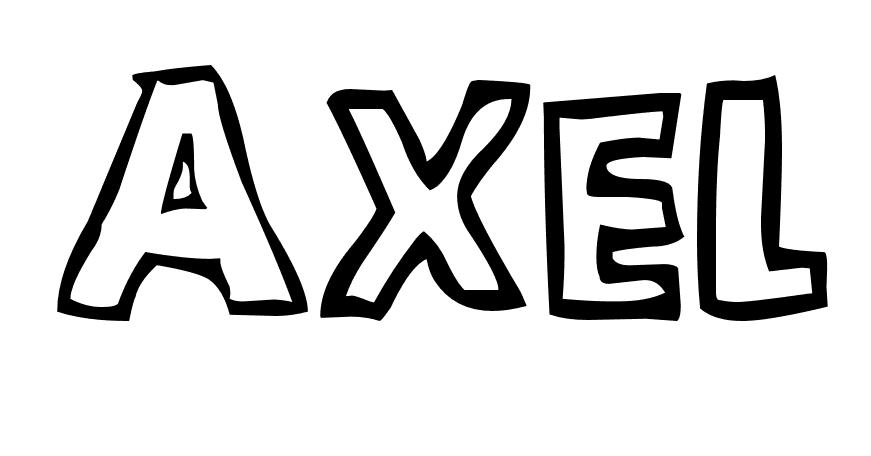 Coloriage Axel - Prénom à imprimer