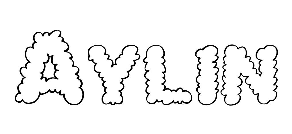 Coloriage Aylin - Prénom à imprimer
