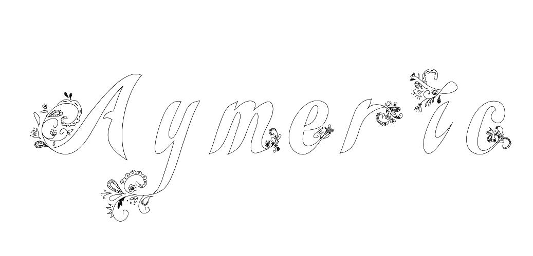 Coloriage Aymeric - Prénom à imprimer