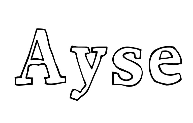 Coloriage Ayse - Prénom à imprimer