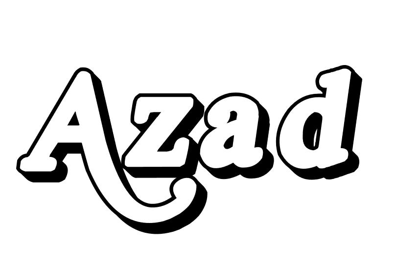 Coloriage Azad - Prénom à imprimer