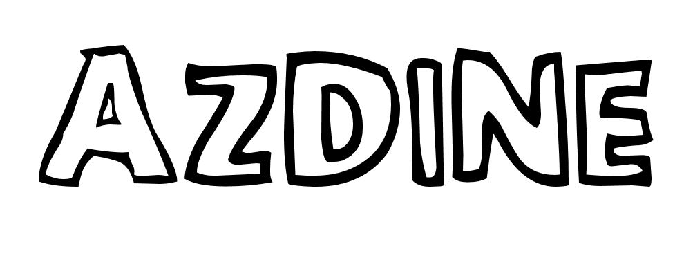 Coloriage Azdine - Prénom à imprimer