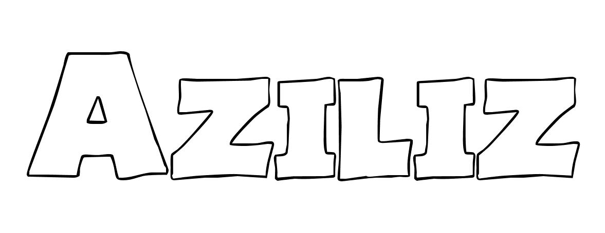 Coloriage Aziliz - Prénom à imprimer