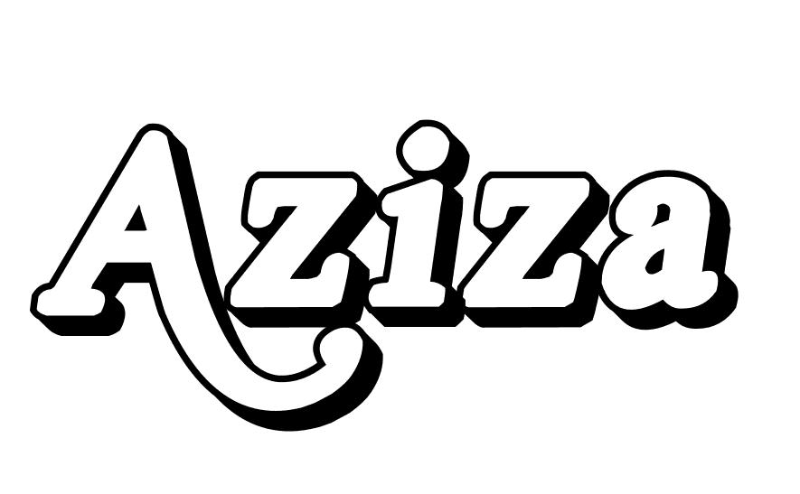 Coloriage Aziza - Prénom à imprimer