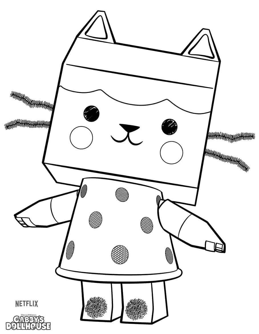 Coloriage Baby Box Gabby Chat Dollhouse - Gabby chat à imprimer