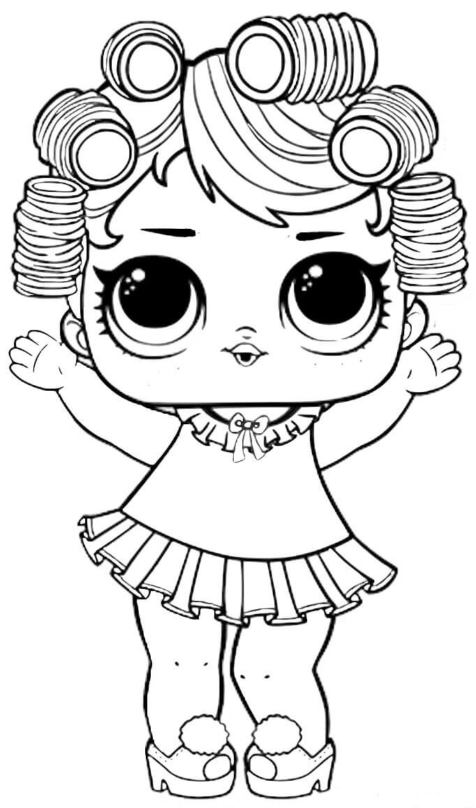 Coloriage Baby Doll Lol Surprise Dollz - Poupée LOL Surprise Hair Goals à imprimer