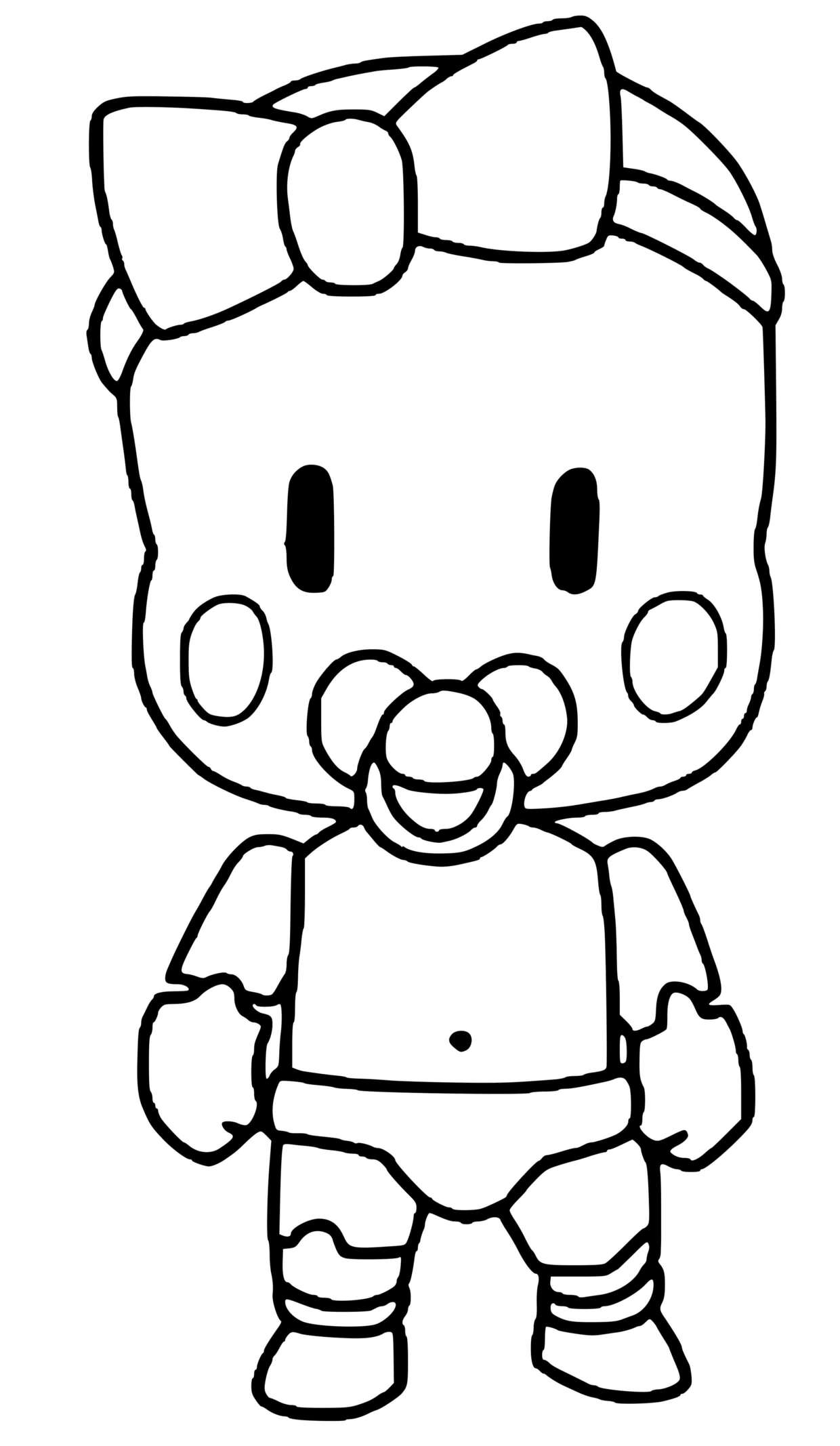 Coloriage Baby Doll Stumble Guys - Stumble guys à imprimer