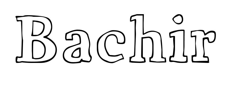 Coloriage Bachir - Prénom à imprimer