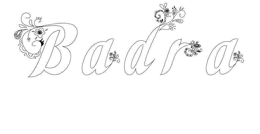 Coloriage Badra - Prénom à imprimer