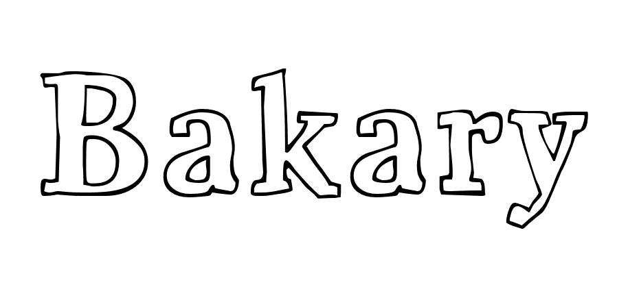 Coloriage Bakary - Prénom à imprimer