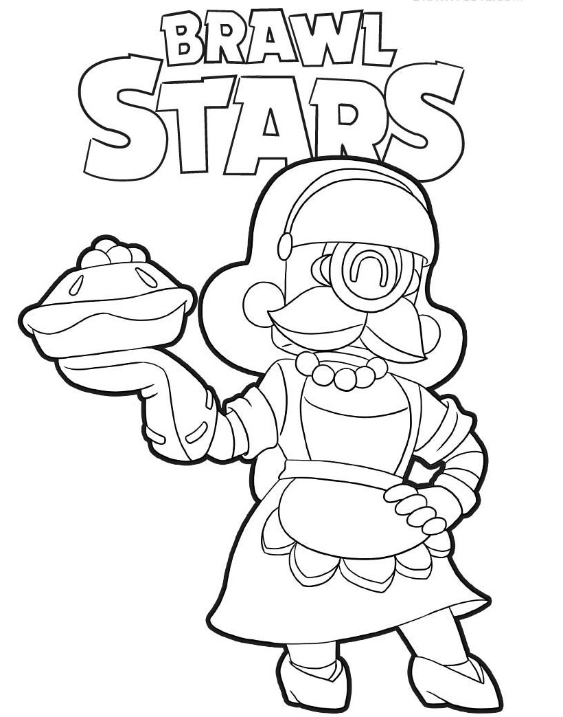 Coloriage Bakesale Barley Brawl Stars - Brawl stars à imprimer