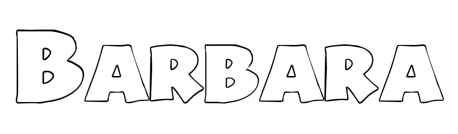 Coloriage Barbara - Prénom à imprimer