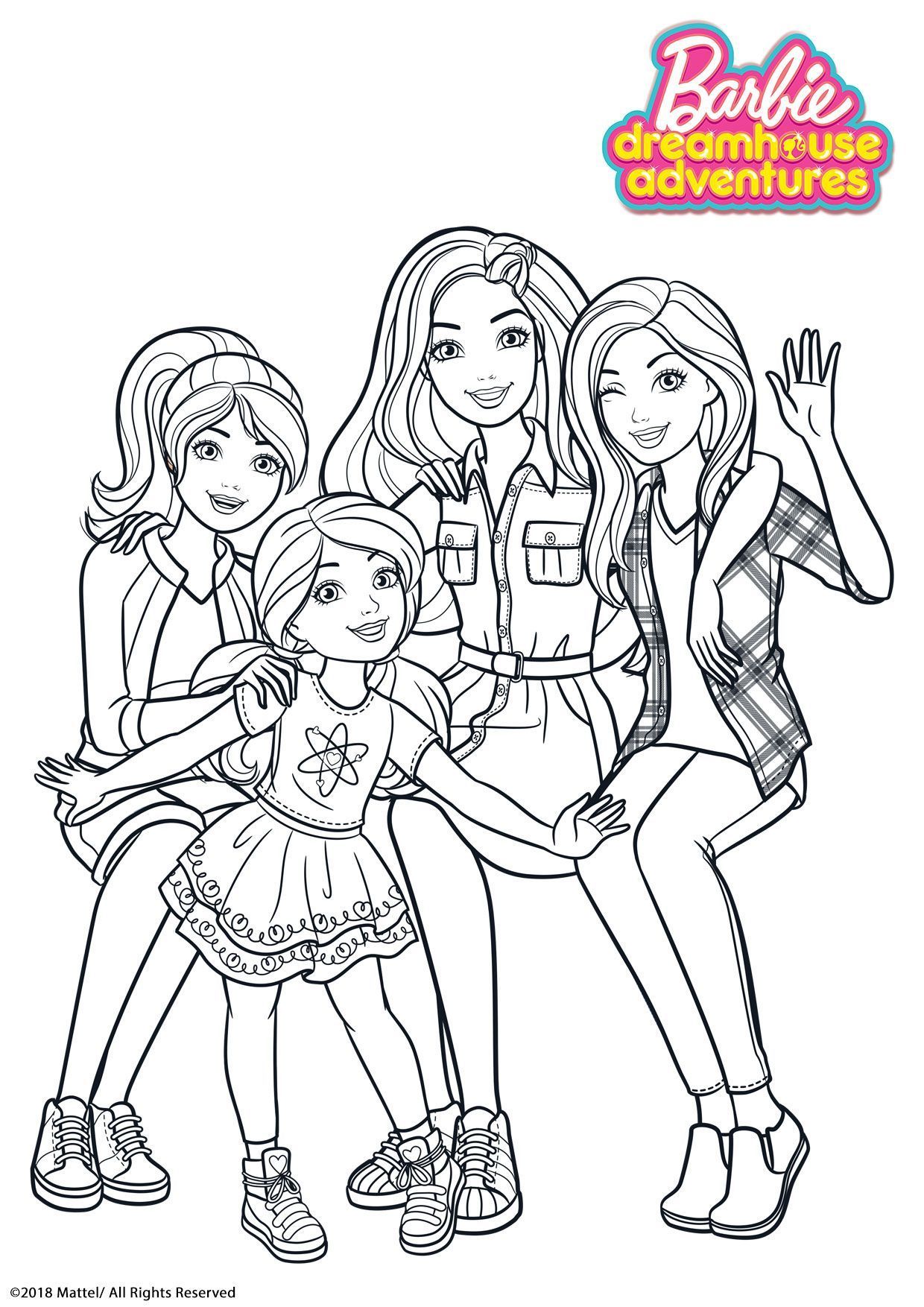 Coloriage Barbie Chelsea Stacie Et Skipper - Barbie à imprimer