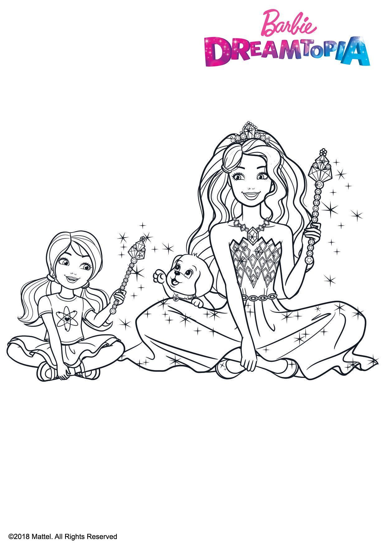 Coloriage Barbie Chelsea Et Honey - Gulli à imprimer