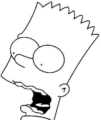 Coloriage Bart A Peur - Simpson à imprimer